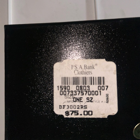 New Jos. A. Bank Black and Silver Genuine Onyx Cufflinks Set - Picture 4 of 4